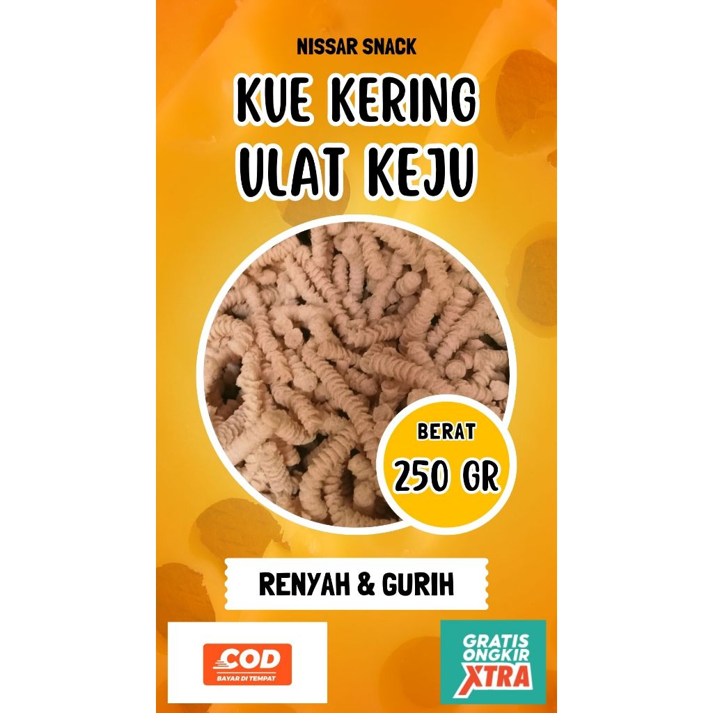 

Kue Kering Ulat Keju 250Gr