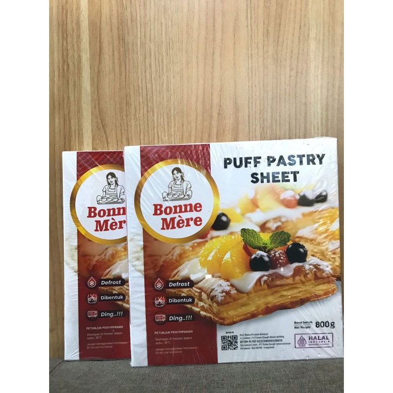 

Puff Pastry Bonne Mere / puff pastry Sheet Bonne Mere 800gram Halal Mui