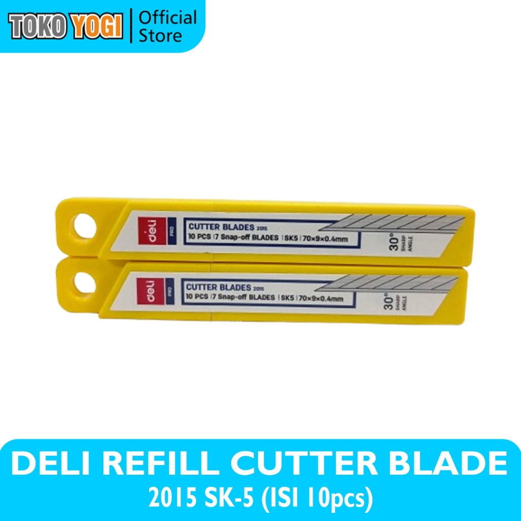 

DELI CUTTER BLADE SK5 2015 ISI 10pcs || ISI ULANG PISAU CUTTER