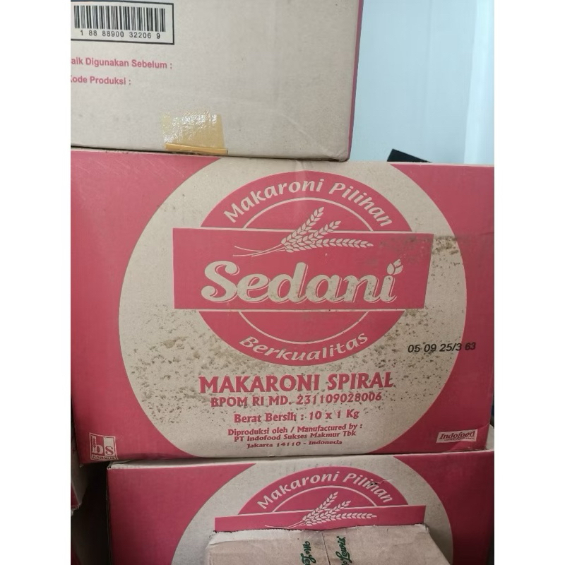 

Makaroni SEDANI 1 Kg (1 Dus isi 10pcs)