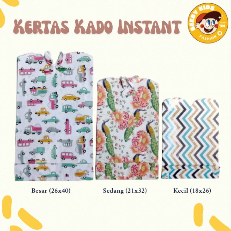 

Beeby Kids l Kertas Kado Instant/Kertas Kado Gift Lahiran Ulang Tahun