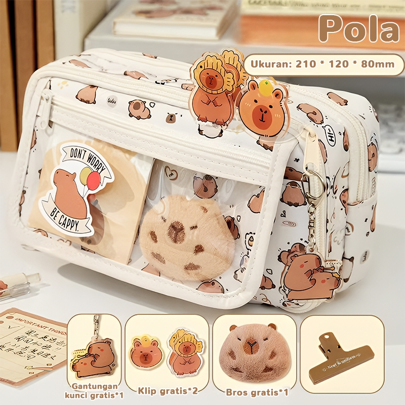 

Pinkbubbly.ReadyBag Pensil Tenaga Balik Tas Pensil Kapasitas Besar Kasup Pensil Kantong Pensil