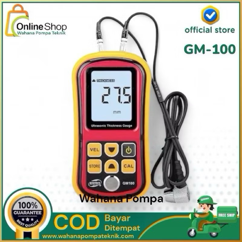 Ultrasonic Thickness Gauge GM100 BENETECH Tester GM-100 GM 100 Meter