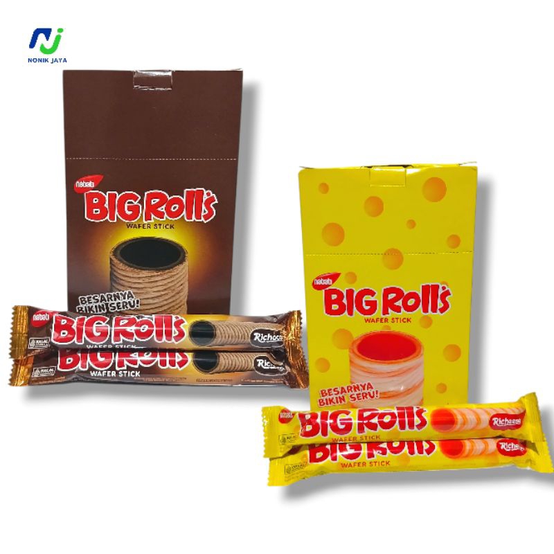 

( READY STOK ) Nabati Big Roll's Wafer Stick Box Isi 20 Pcs@12g