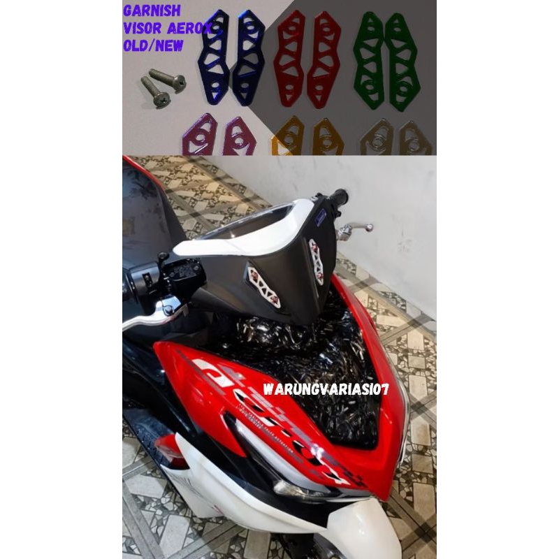 Garnish visor aerox new155 aerox old Bracket visor variasi visor aerox old new Motorcycle Baut