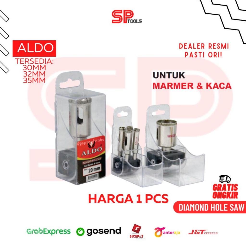 MATA BOR DIAMOND HOLE SAW PELUBANG LUBANG KACA / KERAMIK / MARMER 30MM 32MM 35MM ALDO