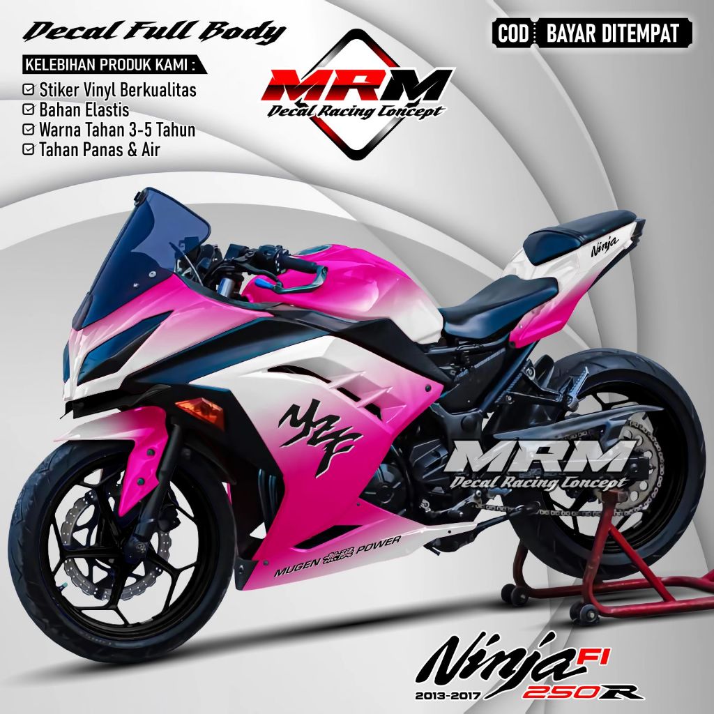 Decal Ninja 250 FI Fullbody - Stiker Variasi Ninja 250 Fi Old V2 Full Body - 2013 2014 2015 2016