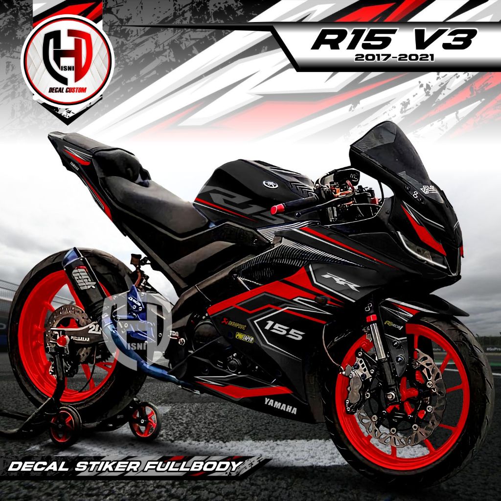 Decal R15 V3 Stiker Decal Motor R15 V3 Sticker Yamaha R15 V3 Fullbody Stiker Variasi Modifikasi