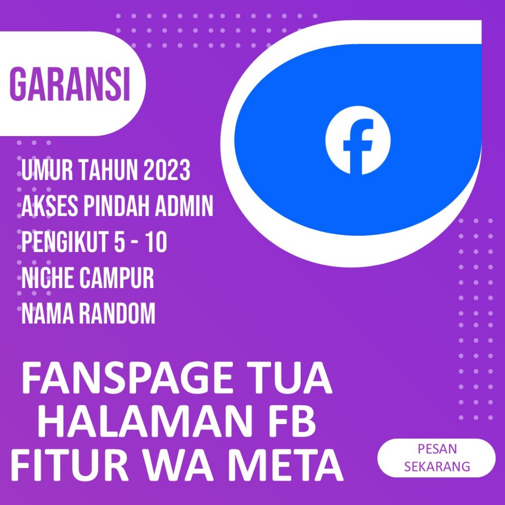 BERGARANSI FANSPAGE HALAMAN LIVE STREAMING FITUR WA UMUR 2017-2022 COCOK UNTUK IKLAN FB ADS MURAH