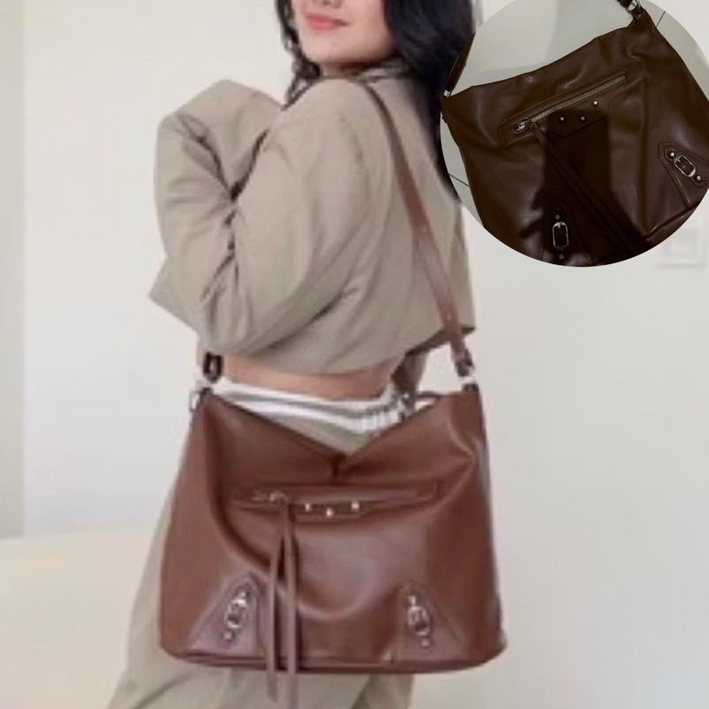 PRELOVED PORTIA FEDORA SLING BAG - tas bahu selempang korea - shoulder bag