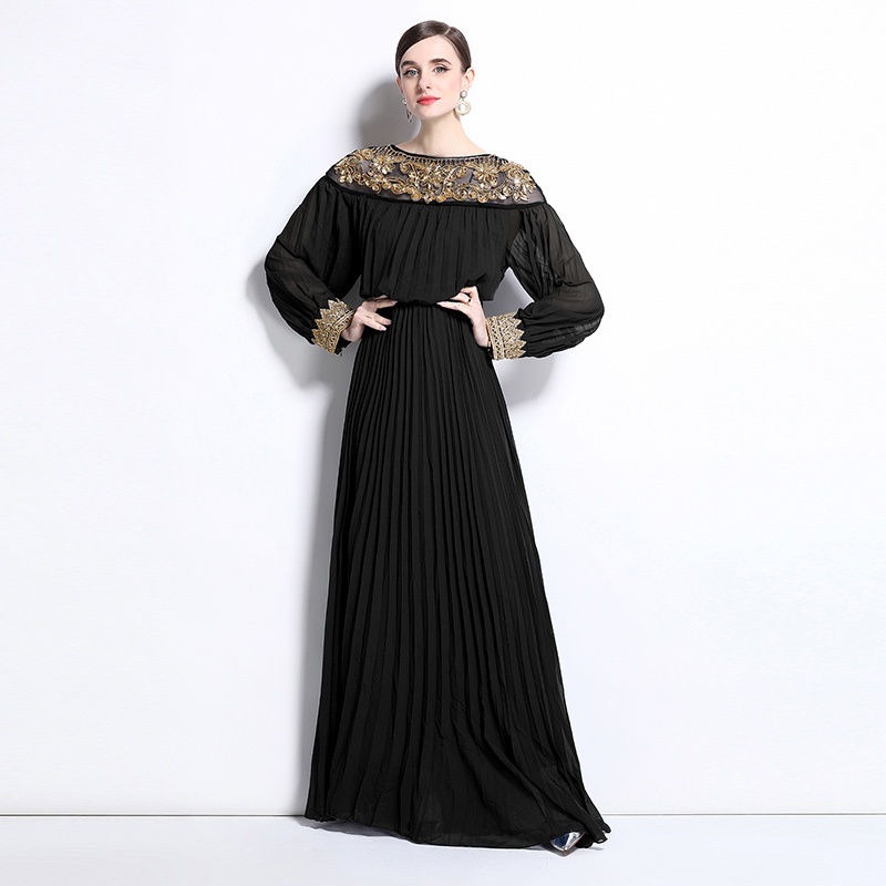 SGBJ Robe Fashion Women Muslim Wear Hitam Wrap Maxi Dress Wanita 4 Color