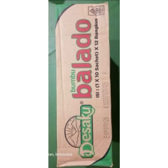 

Desaku Bumbu Balado Bubuk 1 Dus isi 120 pcs (1 x 10 sachet x 12 bungkus) per Karton
