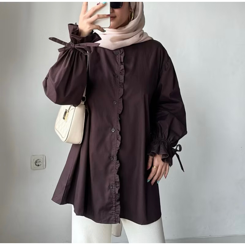 Blouse katun poplin preloved