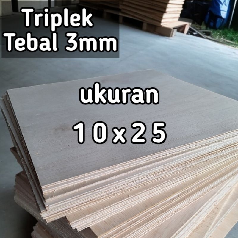 Triplek 10x25 tebal 3mm plywood