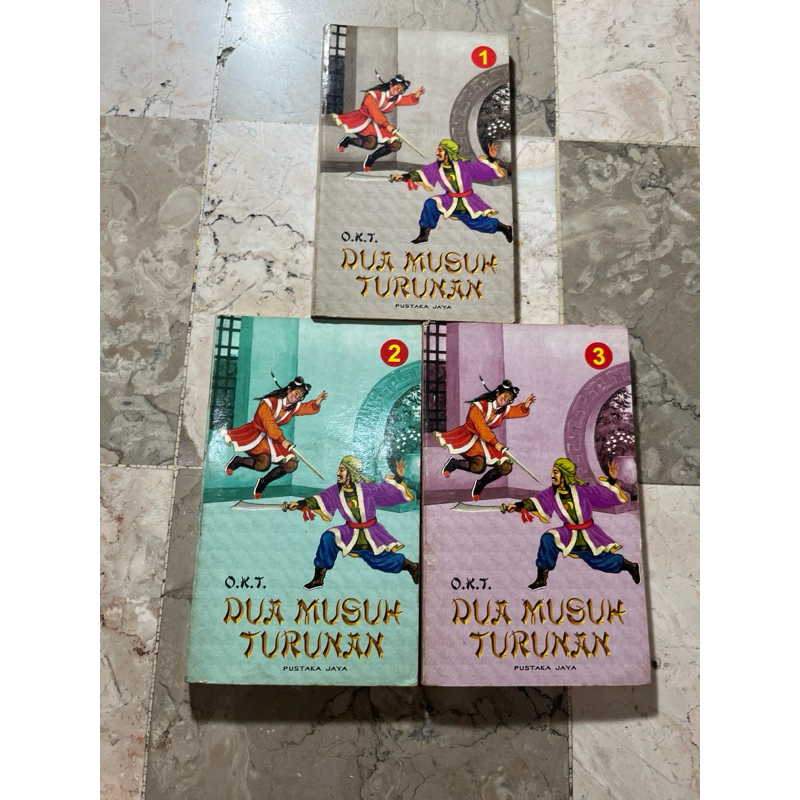 Buku / Novel Dua Musuh Turunan, Vol 1,2,3, O.K.T, Pustaka Jaya