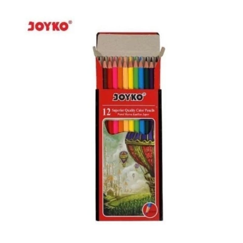 

(12 warna) pensil warna Joyko CP-100/pensil 12warna panjang/pensil warna Joyko