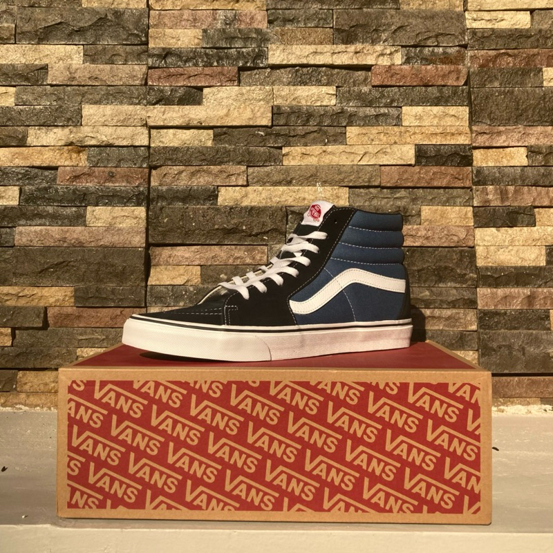 100% Original & Resmi - Vans - SK8 Hi - Black Navy