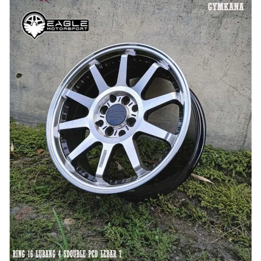 Velg Mobil Ring16 HSR GYMKANA BOROKO 01 Untuk Vios Avanza Calya dll r16