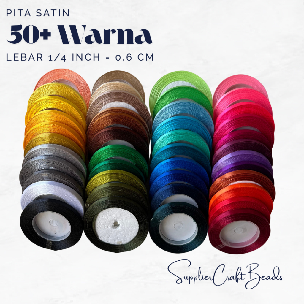 

Pita Satin 1/4 INCH / Pita Satin Lebar 0,6cm / 20yard / Grosir Pita Satin 1/4 INCH = 0,6 CM | Pita Satin 1/4" Pita Satin 1/4in Pita Satin Import