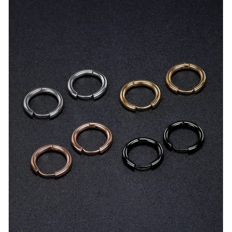 ANTING TELINGA TITANIUM / TINDIK GIWANG TITANIUM / ANTING HOOPS TITANIUM / ANTING GIWANG TITANIUM