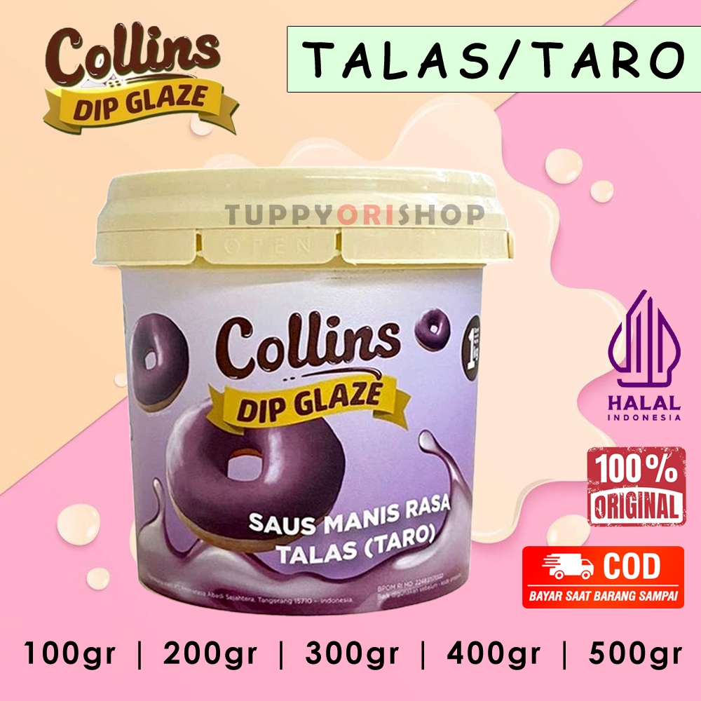 

Collins Dip Glaze Rasa Taro EXP 1/27 | Saus Manis Pasta Selai Donat Roti Rasa Taro
