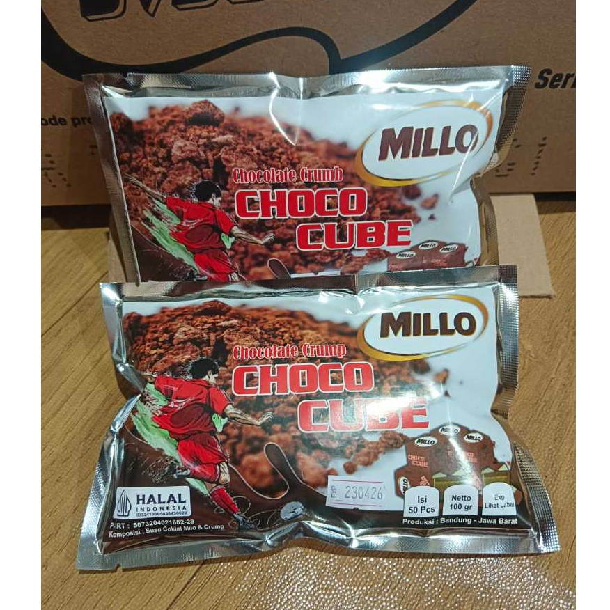 

Millo Cube Lokal Chocolate Crumb 2 Pack (Per Pack Isi 50 Cube)