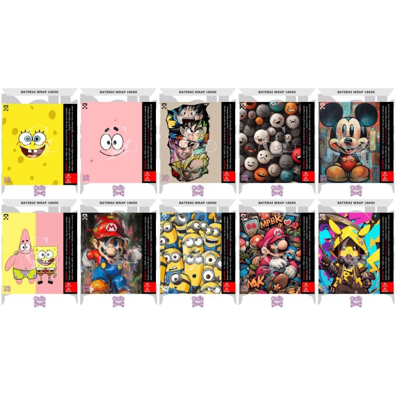 

Stiker Baterai Vynil Laminasi 18650 - Pack 2 Stiker Wrap, 2 Wrap Transparan, 2 Insulator, dan 1 Tissue Cleaner - Plastik, Paper - Stationery Sticker