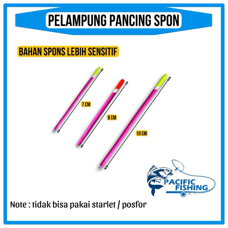 Pelampung pancing spons 7cm 8cm 10cm | ampul pancing mujair nila ikan mas
