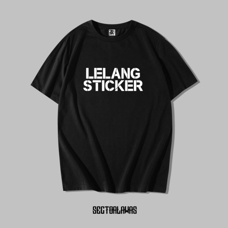 

sticker gambar T-shirt kaos casual "lelangan" cotton katun 24s colour black