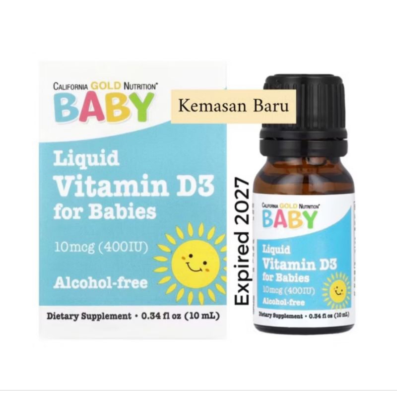 California Gold Nutrition Vitamin D3 Usa Original | Vitamin Bayi California Gold