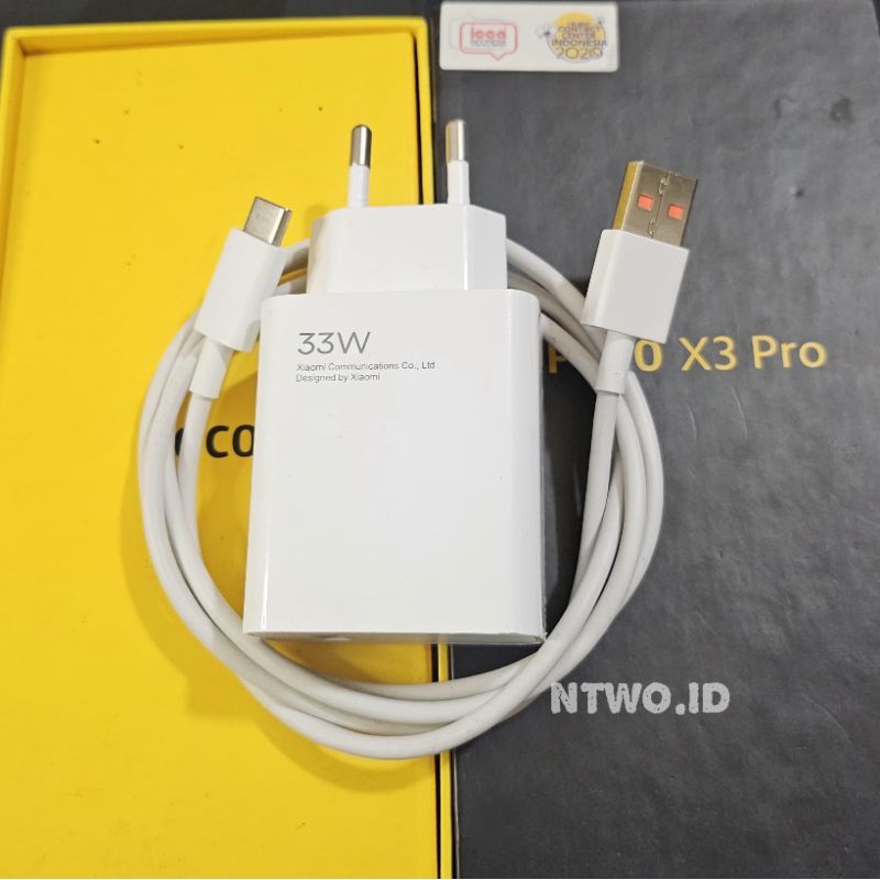 CHARGER ORIGINAL POCO X3 PRO 33 WATT FAST CHARGING TURBO ORI BAWAAN HP MUNCUL ANGKA DESIMAL