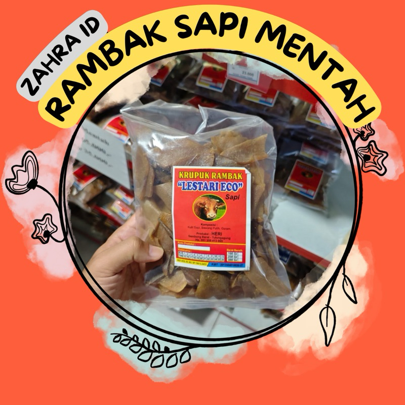 

500GR / 250GR KERUPUK RAMBAK SAPI SUPER LESTARI ECO (MENTAH) PRODUKSI HERI SEMBUNG TULUNGAGUNG