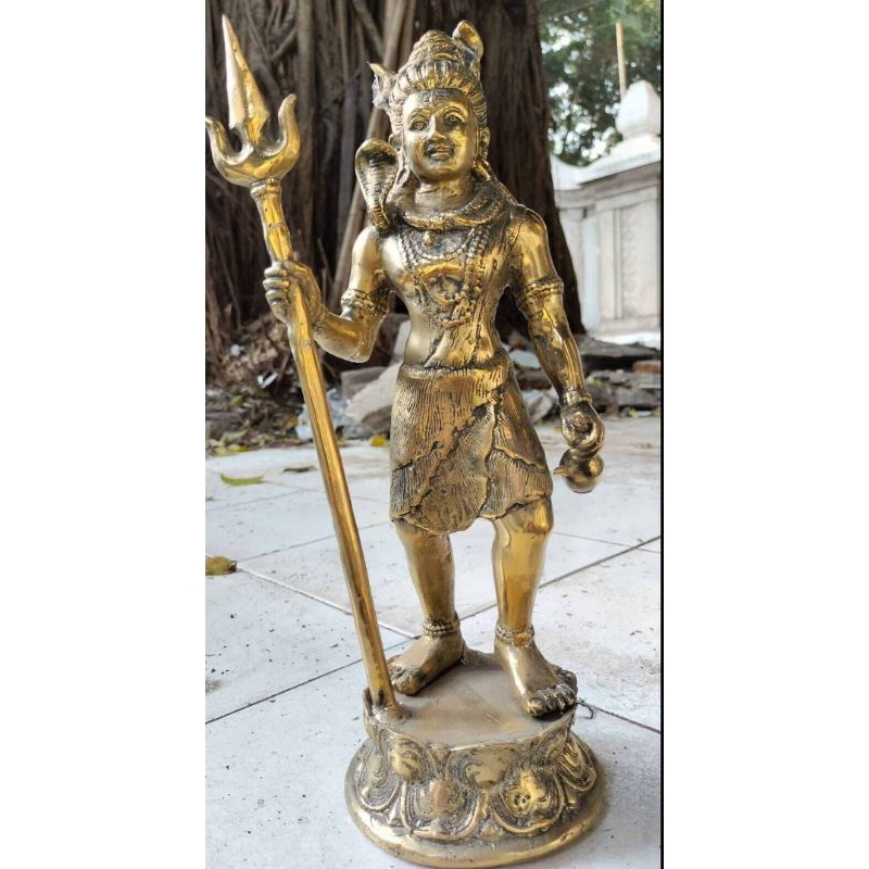 Patung Dewa Siwa Bahan Kuningan