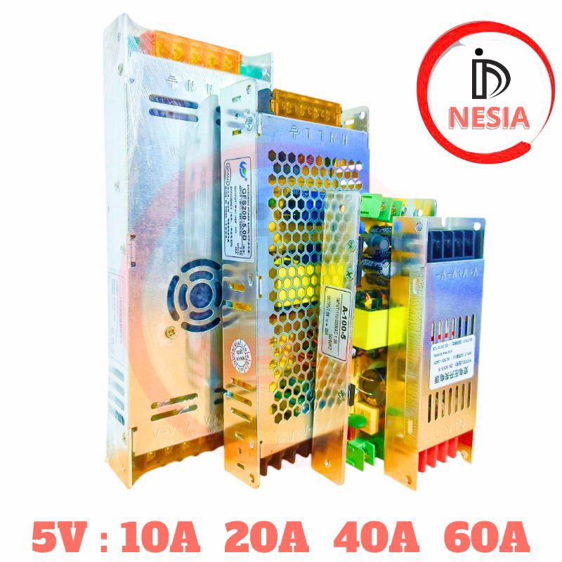 Power supply slim 5v 10a 20a 40a 60a PSU 5v 10 ampere 20 ampere 40 ampere 60 ampere slim