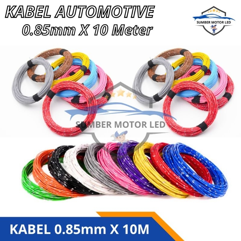 Kabel Bintik Automotive 0.85mm X 10Meter Kabel Bodi Motor Kabel Bodi Mobil Tipe Serabut