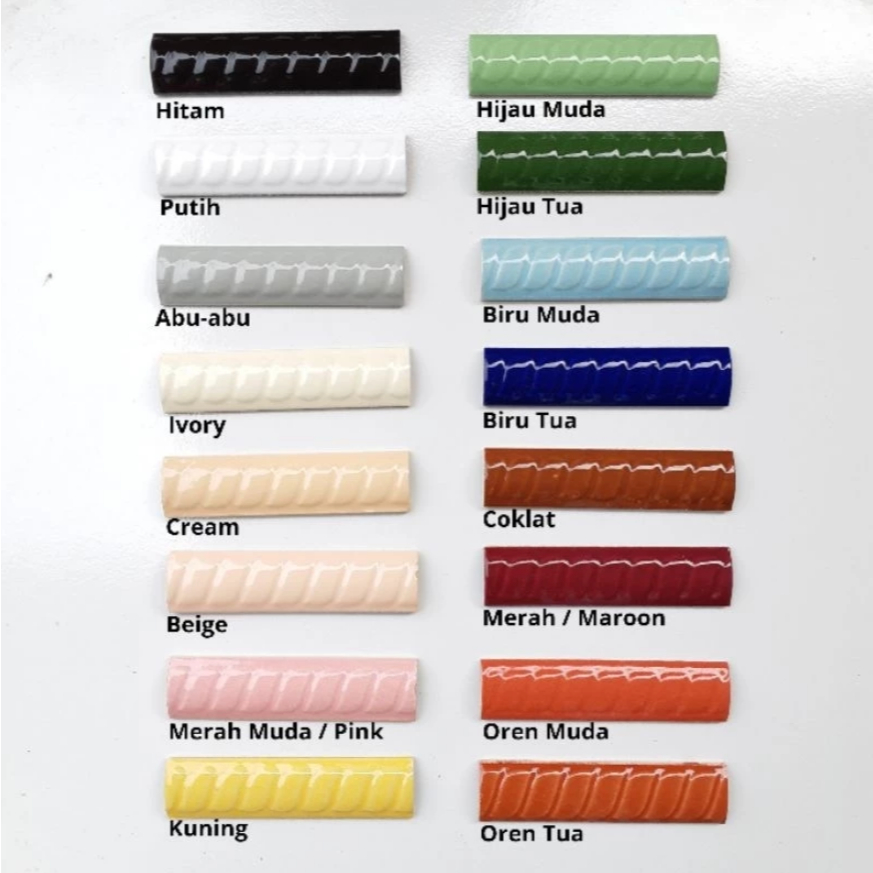 Kuku Keramik Ulir Kuku Macan List Lis Keramik 10cm x 2,5 cm