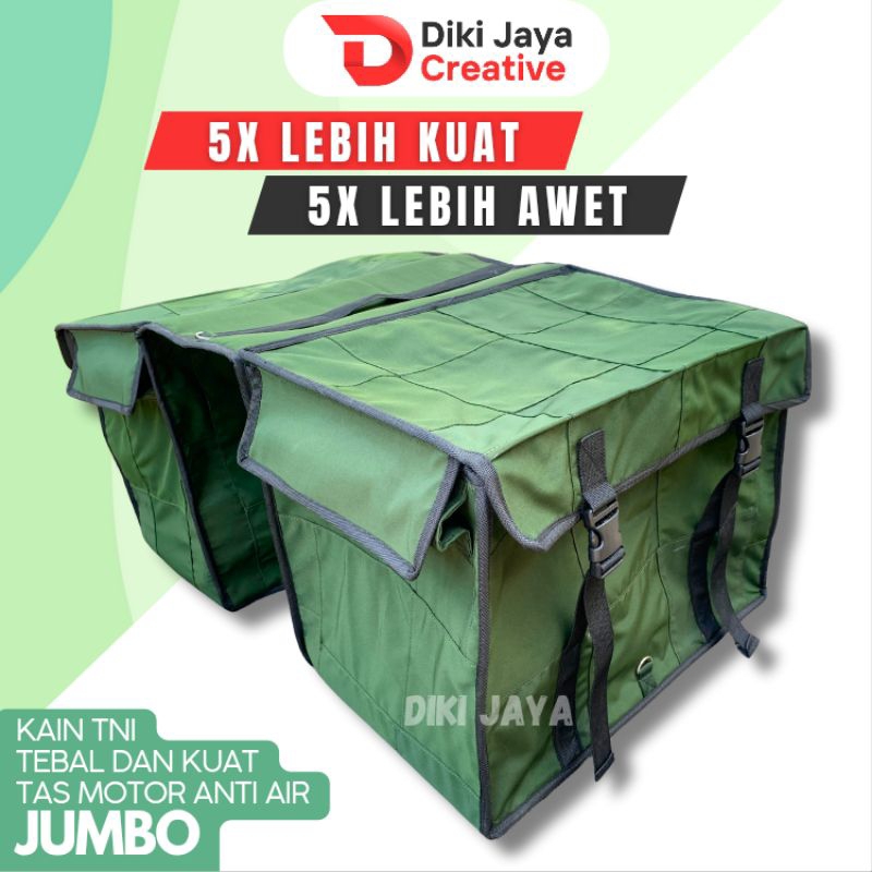 Tas Obrok Motor kain Tebal TNI  Extra Super Jumbo tas kurir tas pos srandul obrok