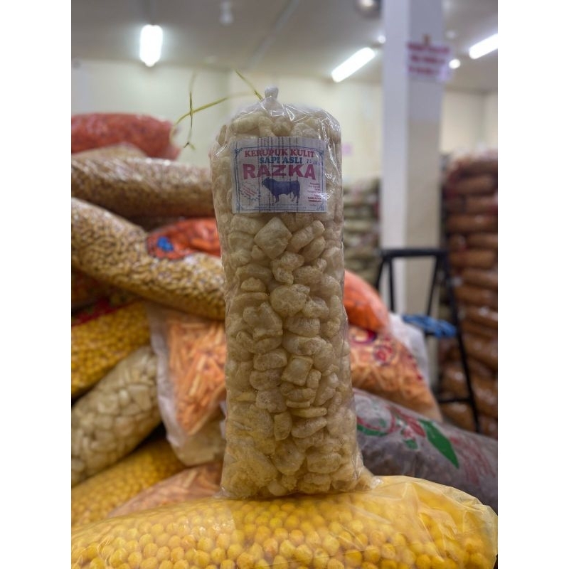 

500GRAM (KERUPUK KULIT SAPI ORIGINAL)
