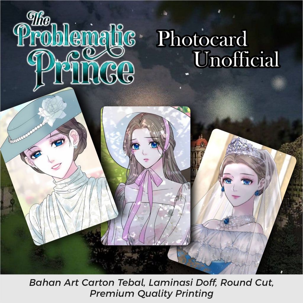 PHOTOCARD ERNA DNEISTER THE PROBLEMATIC PRINCE KARAKTER MANHWA WEBTOON KOREA 25 PCS KARTU FOTO PREMI