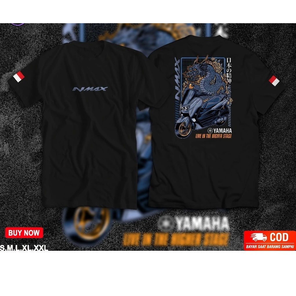 KAOS YAMAHA NMAX DRAGON KAOS DISTRO YAMAHA NMAX DRAGON KAOS PRIA WANITA