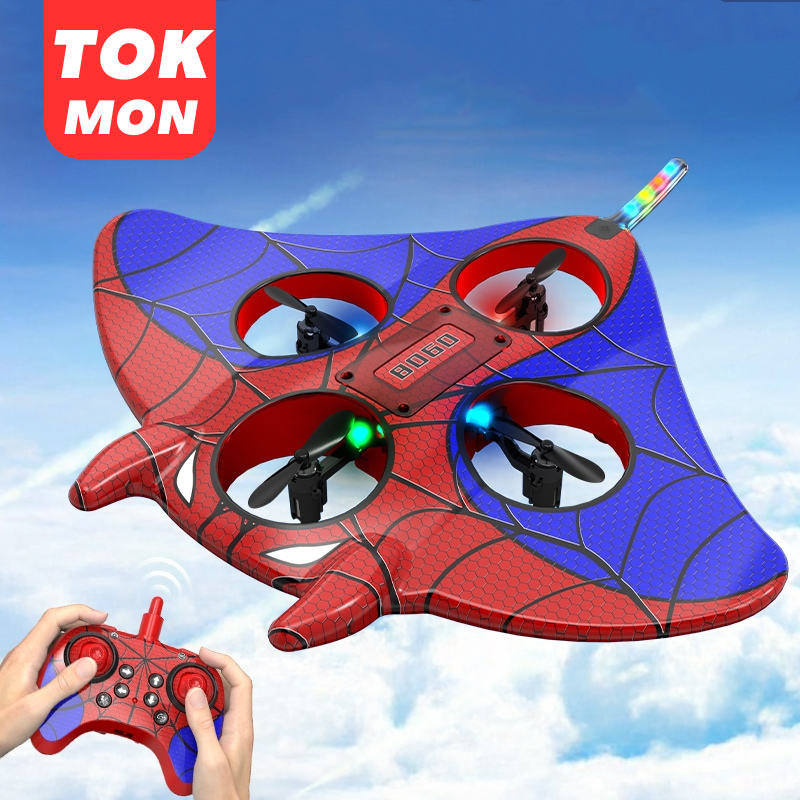 Ikan Pari Remote Control Mainan Pesawat Terbang Remote Control LED Glider Airplane Foam Pesawat