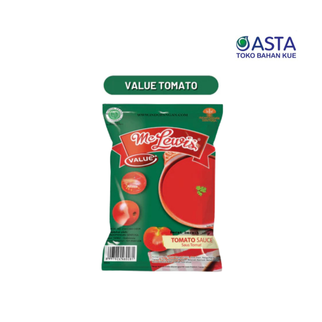 

Mc Lewis Tomato Sauce Value 1 Kg | Saus Tomat | Mc Lewis Saus Tomat Instan