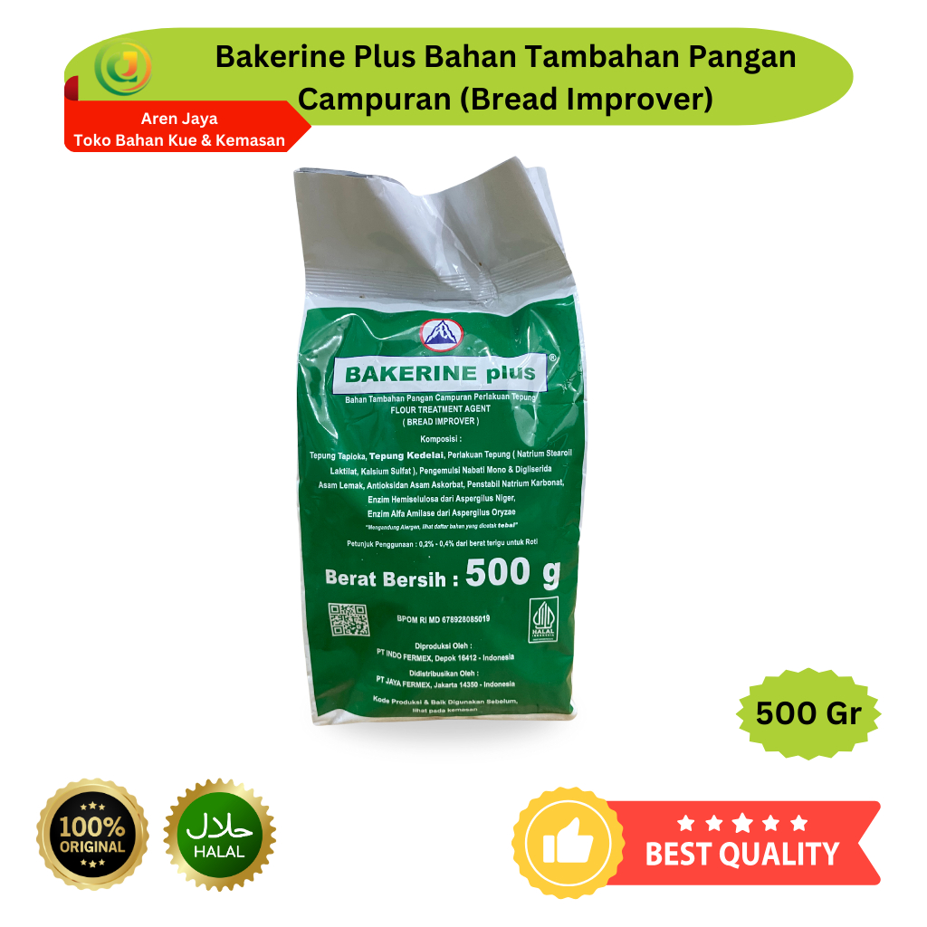 

Bakerine Plus Bread Improver Pelembut Roti 500 Gram Original