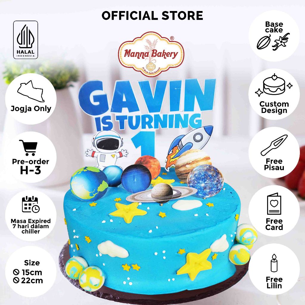 

Blackforrest toppers Astronot/ Roti Ulang Tahun Custom