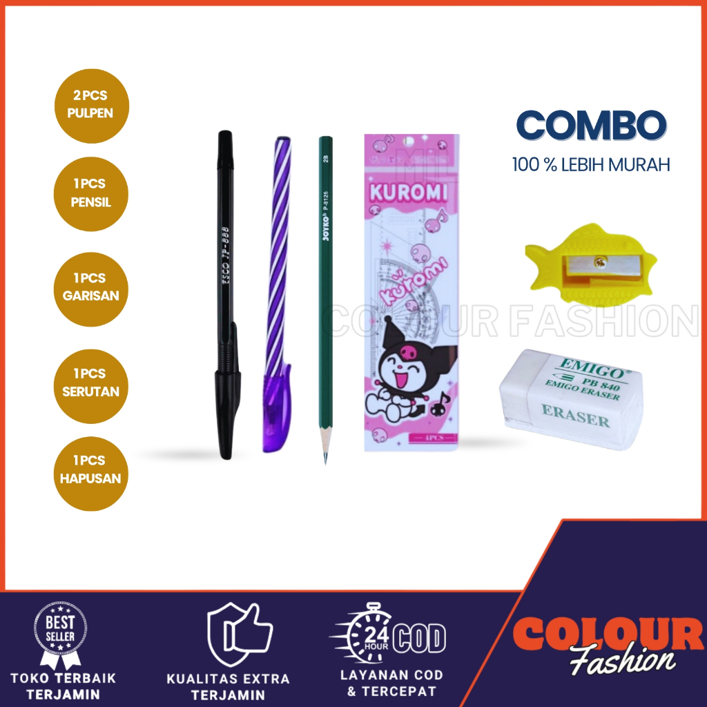 

Paket Alat Tulis Ujian Sekolah / Paket Alat Tulis Murah / Kado Siswa / Souvenir Ulang Tahun Alat Tulis / Kado Alat Tulis Anak / Alat Tulis Set / Pulpen / Pulpen gel / Penggaris / Pensil Joyko / Penghapus / Hapusan / Serutan / Cod