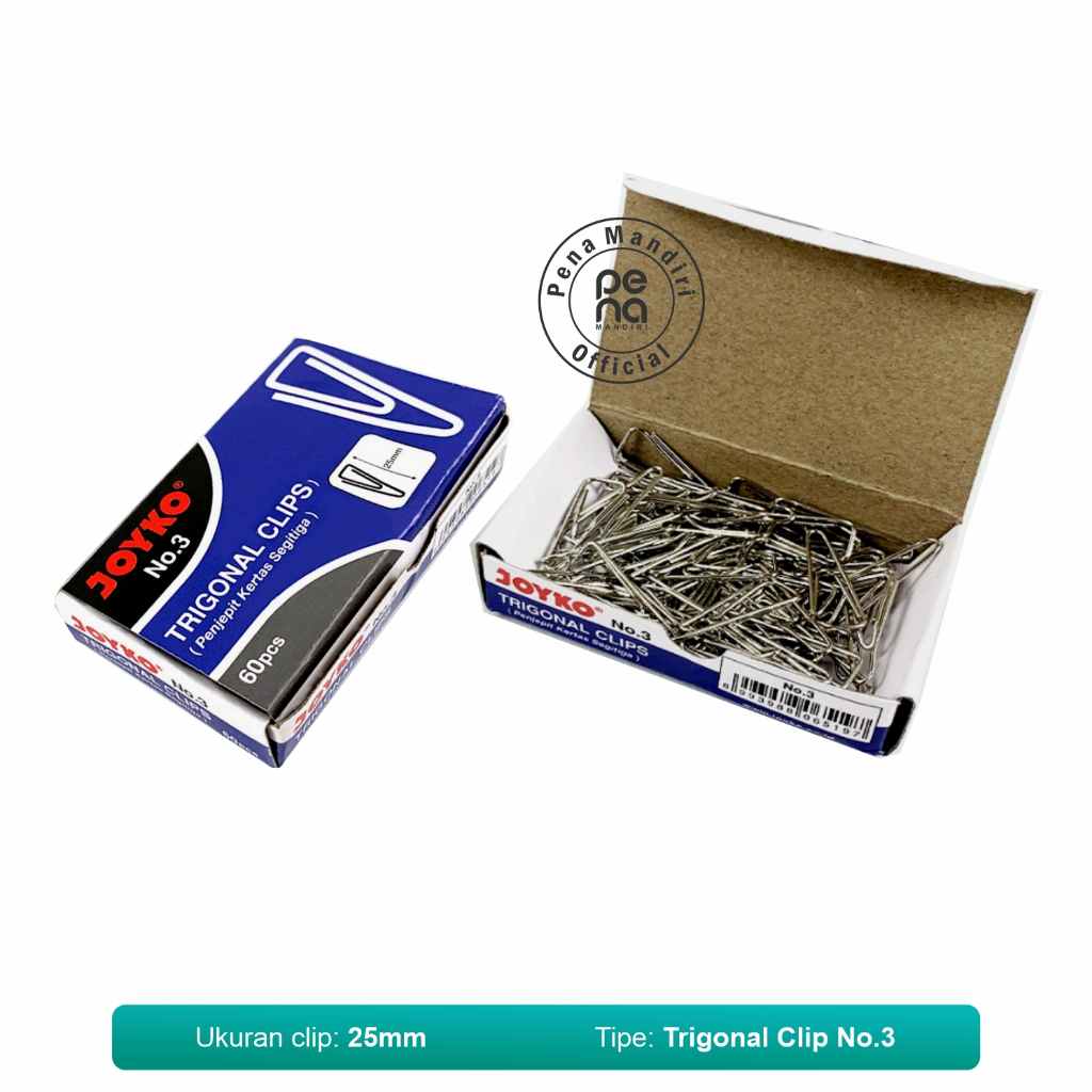 Joyko Penjepit Kertas Paper Clip Trigonal Clip NO.3 Clip Kertas No.03 Joyko
