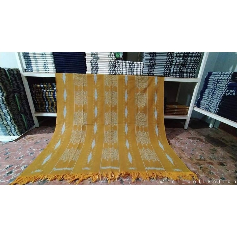 kain tenun ikat blangket halus etnik premium tenun Troso NTT Toraja songket batik tenun warna kuning