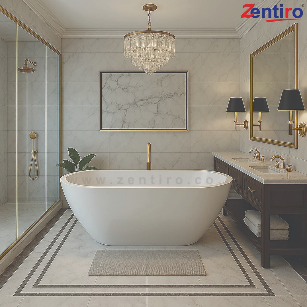 ZENTIRO Bathtub Free Standing Bossini | Bathtub Marble 174