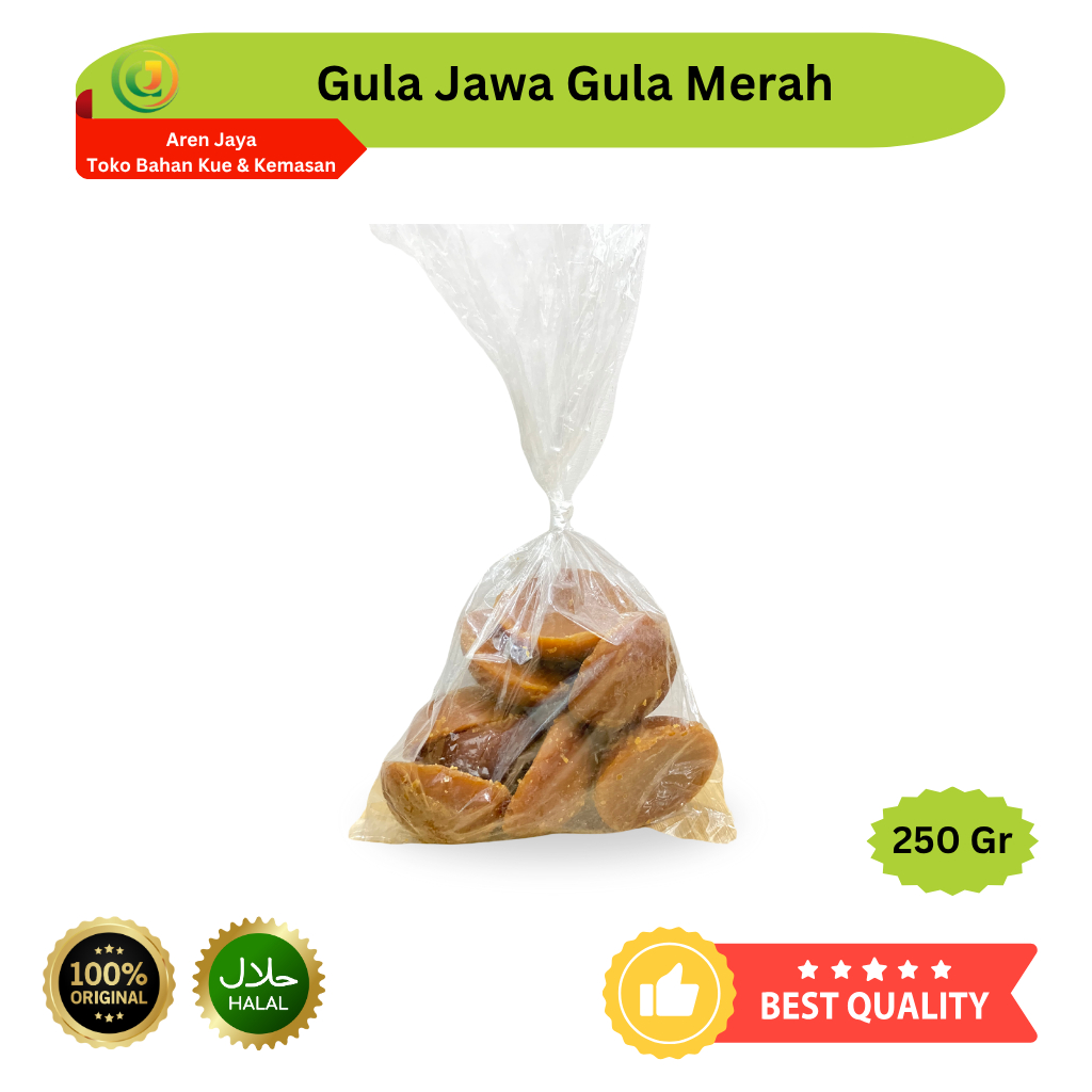 

Gula Jawa Gula Merah Aren Batok Asli Premium Kemasan Repack Kiloan 250 Gram Original