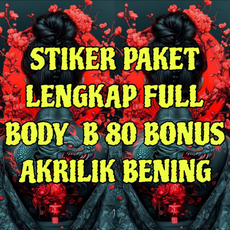 

Stiker eVINIL Beh 80 Lengkap free b0dy,Akr1L1k,b4tr3y 18650